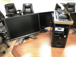 Certified Data Computer w/ HP and Acer Monitors and Keyboard. 