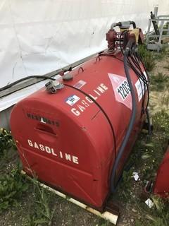 Skidded Westeel Tidy Tank w/ 15 GPM  Electric Pump. 