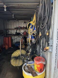 Contents of Sea Container Lot 609 including Wobble Lights, Heater Socks, Electrical Cable, etc. **NOTE: MUST BE REMOVED BY TUE. AUG 14**