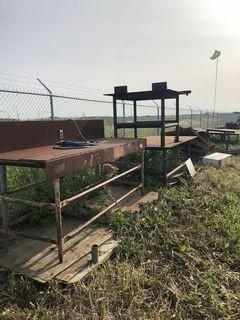 Lot of 6 Welding Tables, Worktop Table and Drip Trays. 