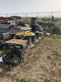 Lot of 5 Asst. Spools Electrical Cable and Distribution Panel. 