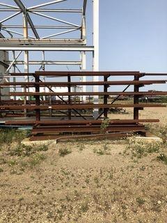 Lot of Single Section Cantilever Racking,  Asst. Channel Plate, Flat Bar, etc. 