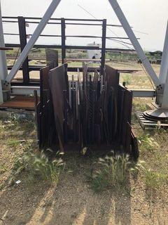 Lot of Asst. Steel Plate, Mesh and Steel Plate Rack. 