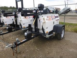 2014 Wanco Extreme 4 kW S/A Light Tower, 1,329 Hrs Showing, Perkins 3 cyl, w/ Ball / Pintle Hitch. VIN 5F13D1417E1004329. **NOTE: LOCATED AT 4710-2 AVE, EDSON, AB- CONTACT DEREK @ 780-728-6249 FOR VIEWING AND PICKUP**