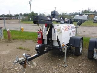 2014 Wanco Extreme 4 kW S/A Light Tower, 1,529 Hrs Showing, Perkins 3 cyl, w/ Ball / Pintle Hitch. VIN 5F13D1413E1004330. **NOTE: LOCATED AT 4710-2 AVE, EDSON, AB- CONTACT DEREK @ 780-728-6249 FOR VIEWING AND PICKUP**