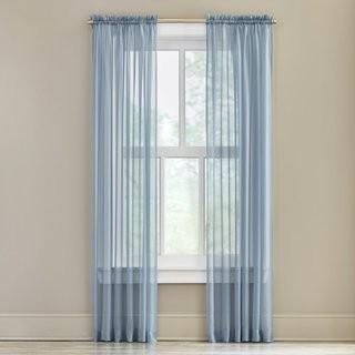 Charlton Home Forrester Rod Pocket Sheer Curtain Panels (CHLH2300_15418105_15418093) - 59"Wx120"L White 2 pcs