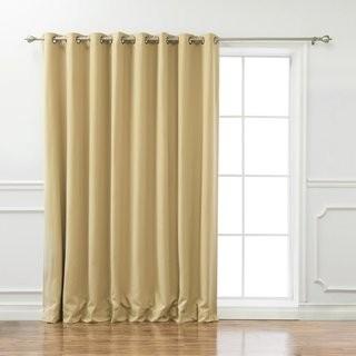Alcott Hill Scarsdale Extra Solid Blackout Thermal Grommet Single Curtain Panel (ACOT4343_21301388_21301391) - 100"x96" Black 2 pcs
