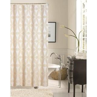 Dainty Home Iris Fabric Shower Curtain (DNTY1133_14780887) - Taupe 72"x72"