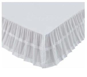 Quinn Bed Skirt By VHC Brands White - 29805 / Twin