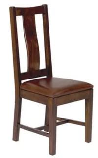 Angelica Genuine Leather Upholstered Dining Chair World Menagerie - Brown