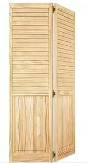 Plantation Louvre Wood Panel Bi-Fold Door (KIBY1000) - 2 pcs / 78" (nominal height) x 24" (width)