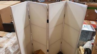 4 ft. Blank Canvas 4 Panel Screen (WHITE-S4-160x122)