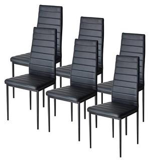 IDS Home Dining Table Chairs Set - Black (PK18430BK6)