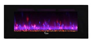 Caesar Fireplace Caesar Luxury Linear Wall Mount Recess Backlight Freestanding Multicolor Flame Electric Fireplace / 28.5 x 63.5 x 9 5/8".