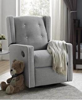 Baby Relax Mikayla Swivel Gliding Recliner - Gray