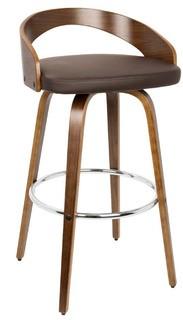 Grotto Swivel Barstool - Walnut / Brown