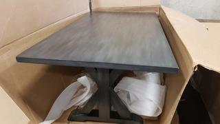 Dining Table Black Oak w Grayscale - 40" x 6ft