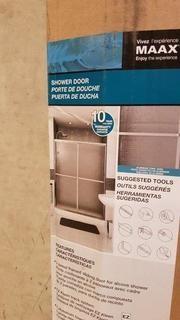 MAAX Shower Door 42"- 47 1/2" or 54" - 59 1/2" x  - Sliding Door Lateral