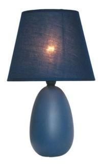9.45 in. Blue Oval Egg Ceramic Mini Table Lamp (204607637) - Blue / 2 pcs