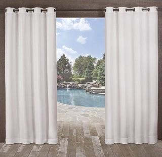 Exclusive Home Delano Curtain Panel with Grommet Top - 54x96 / Winter White / 2 pcs