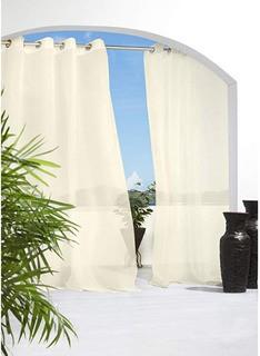 Outdoor Decor Escape 54" x 108" Voile Grommet Top Panel - White / 2 pcs