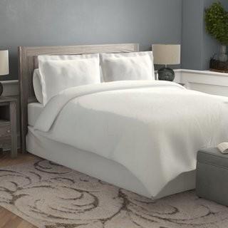 Charlton Home Pelham 1500 Thread Count 3 Piece Luxury Duvet Cover Set (CHRL9030_25834932_25834938) - Cream / Full/Queen