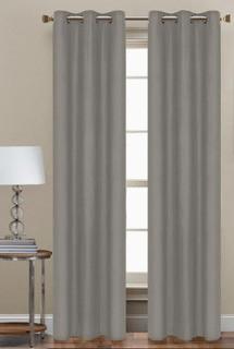 2 Blackout Panel w Metal Grommets 37" x 84" - Grey / 100% Polyester