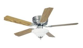 Boston Harbor 727339 52 in. 5 Blade with 2 Light Ceiling Fan, Brushed Nickel