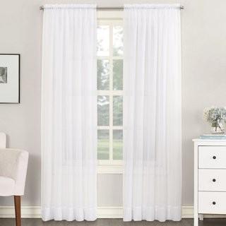 No. 918 Emily Sheer Voile Single Curtain Panel - 3ps / 59" x 63" / White