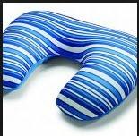 Samsonite Magic 2 in 1 Pillow - Blue/White Stripe