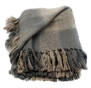 Woven Workz Annette Taupe 70-in L x 50-in W Acrylic Throw