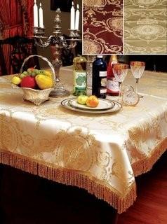 Charlton Home Fairmount Tablecloth (CHLH4132_17499278_17499274) - Gold / 52" x 71"