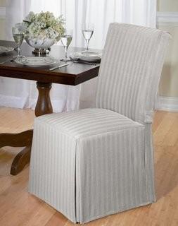 August Grove Dining Chair Slipcover (AGTG4238_24426290) 4 pcs / Grey