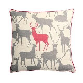 Union Rustic Worden Reindeer Throw Pillow - Bright Yellow