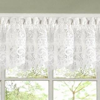 Sweet Home Collection Old World Style Floral Heavy Lace Kitchen 58 Window Valance (SWET1448) -  3 pcs