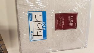 Home Decorators Collection 16"Lx50"W Valance / White Lace Sheer/ Rod Pocket / 2 pcs