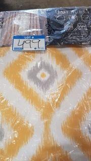 Half Moon Room Darkening Panel - Diamond IKAT - 52"x84" Yellow/White/Grey ()