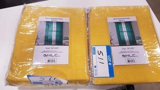 Sheer Grommet Panels 54"x95" - Bright Yellow - 2 sets of 2
