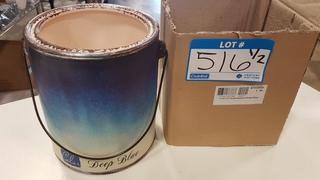 Ceramic Bucket w Handle s7322725 - 6.75"x7.75" Blue 2 pcs