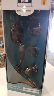 Home Security Entrance Set - Antique Nickel Finish