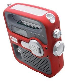 Eton American Red Cross ARCFR360R Solarlink Self-Powered Digital AM/FM/NOAA Radio with Solar Power, Flashlight and Cell Phone Charger (Red)