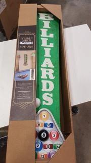 Double Sided Marque LED Sign "BILLARDS" - 7.1"x4.3"25"