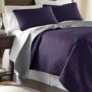 Andover Mills Carondelet 3 Piece Reversible Coverlet Set (ADML2080_22108904_22108914) - Queen / Pink / Silver