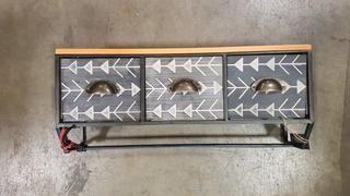 Polk Wall Shelf with drawers Orange / Grey