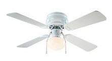 Boston Harbor CF-78126 Hugger Low Profile Ceiling Fan, 4 Blade, White