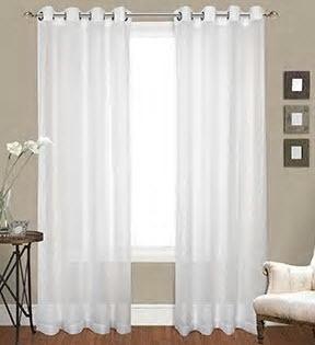 United Curtain Venetian Crushed Voile Window Curtain Panel - 100"x63" /  Natural / 2 pcs