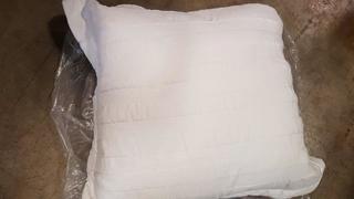 White Striped Large Pillow