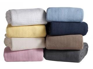 Grand Hotel Woven Cotton Throw Blanket - Coral / King