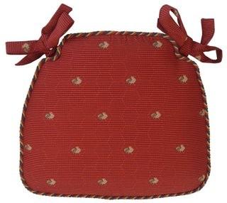 August Grove Tailored Dining Chair Cushion (AGGR6299_22235711) - Red