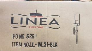 Linea di Liara Effimero One-Light Wall Vanity Corridor Sconce Lamp, Black with Clear Glass Cylinder LL-WL31-BLK